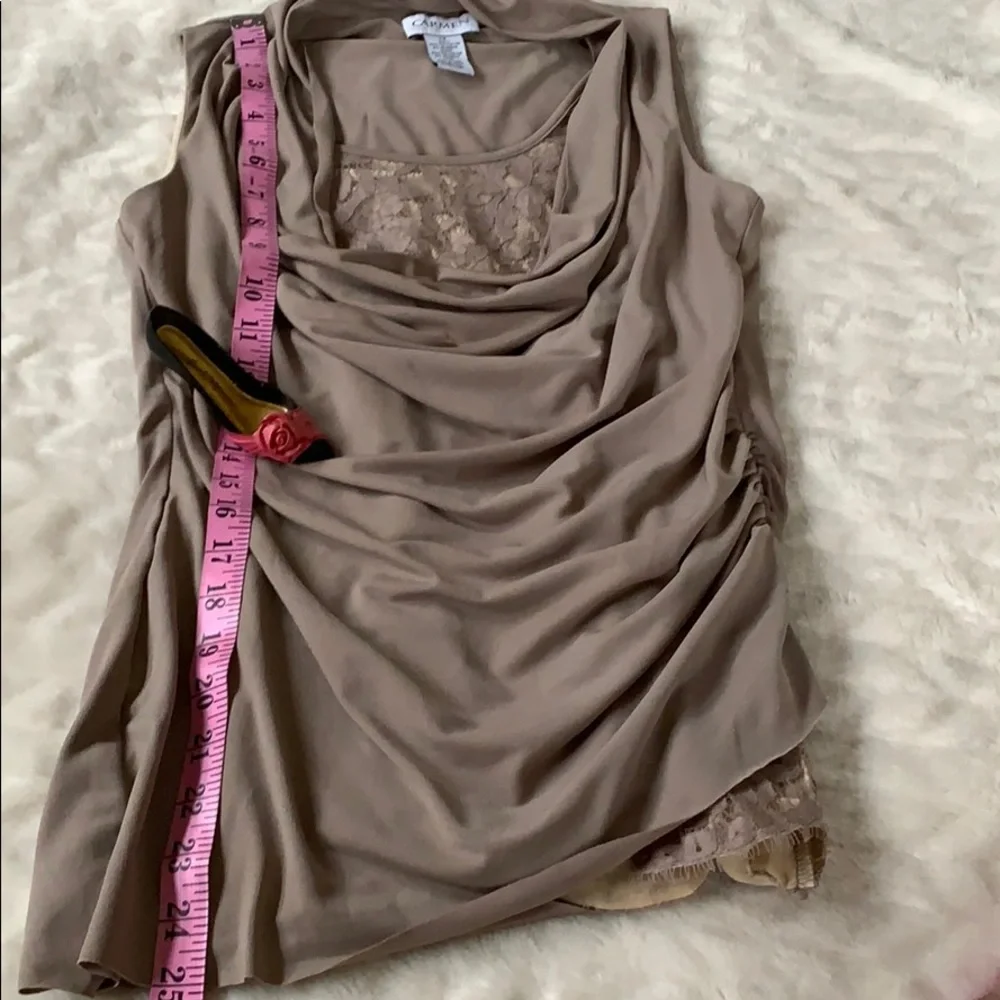 EUC+++CARMEN  Sexy sleeveless ruched top /size XS - Picture 5 of 11